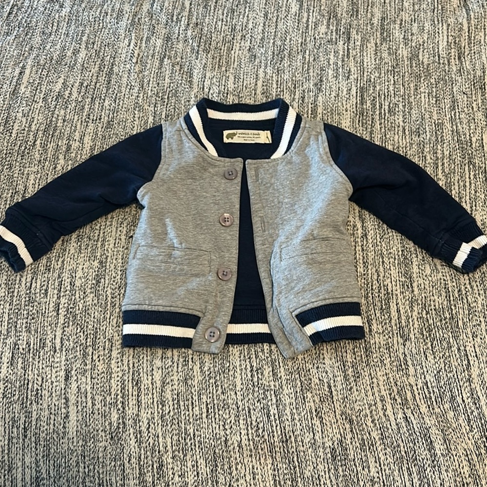 Monica & Andy Organic Bomber Jacket 6-12 month